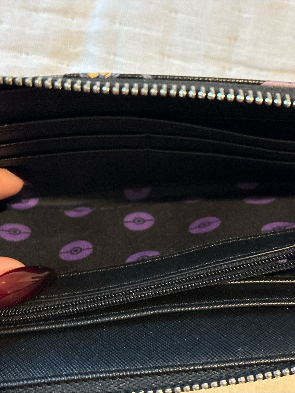 Loungefly Black Pokémon Ghost Icons Zip Wallet - Picture 5 of 6